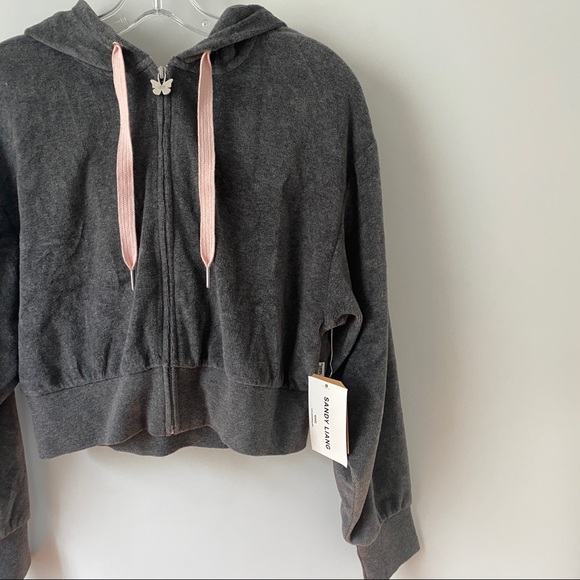 VANS x SANDY LIANG Grey Terry Cropped Sweater - Picture 3 of 4